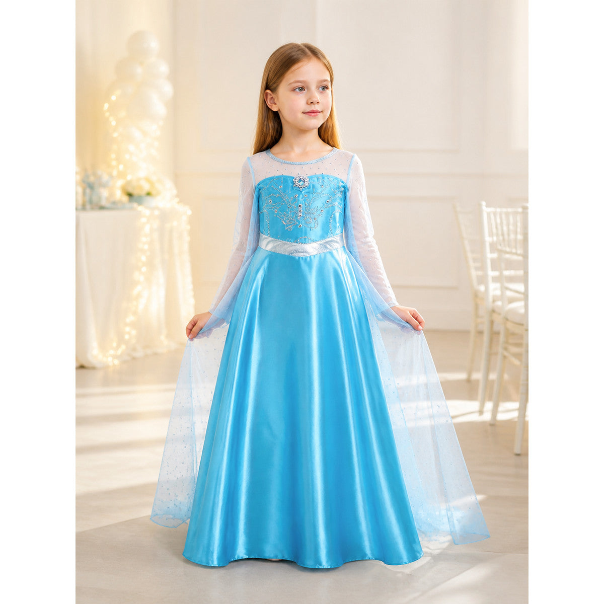 Ice Princess Carnival Costume for Halloween and Cosplay lifestyle view