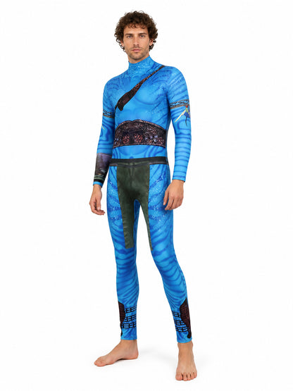 Avatar High-Collar Cosplay Jumpsuit Costumes detail