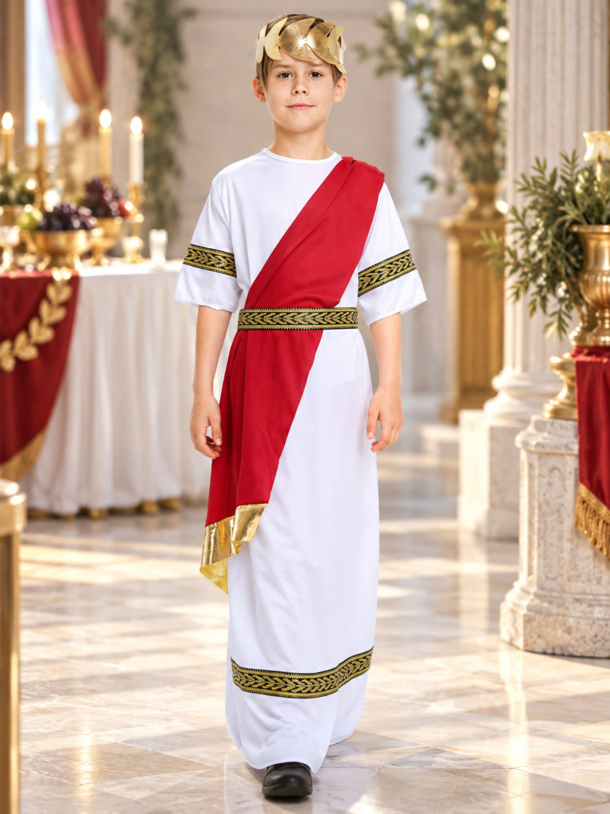 Kids' Egyptian-Style Costume with Headpiece and Belt