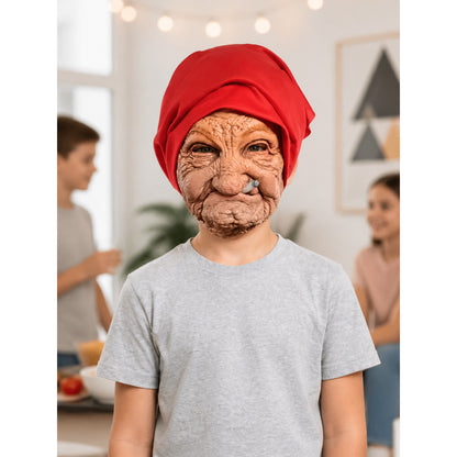 Red Carnival Mask for Halloween and Cosplay lifestyle view