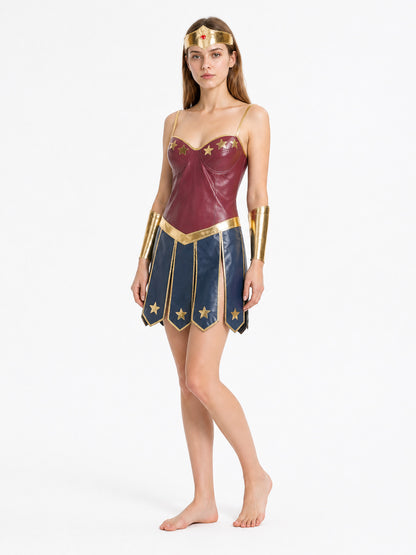 Wonder Woman Costume with Crown for Halloween Costume Headwear detail