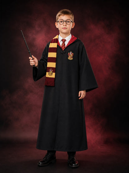 Gryffindor Wizard Costume: Robe, Scarf, Wand, Cosplay main product view