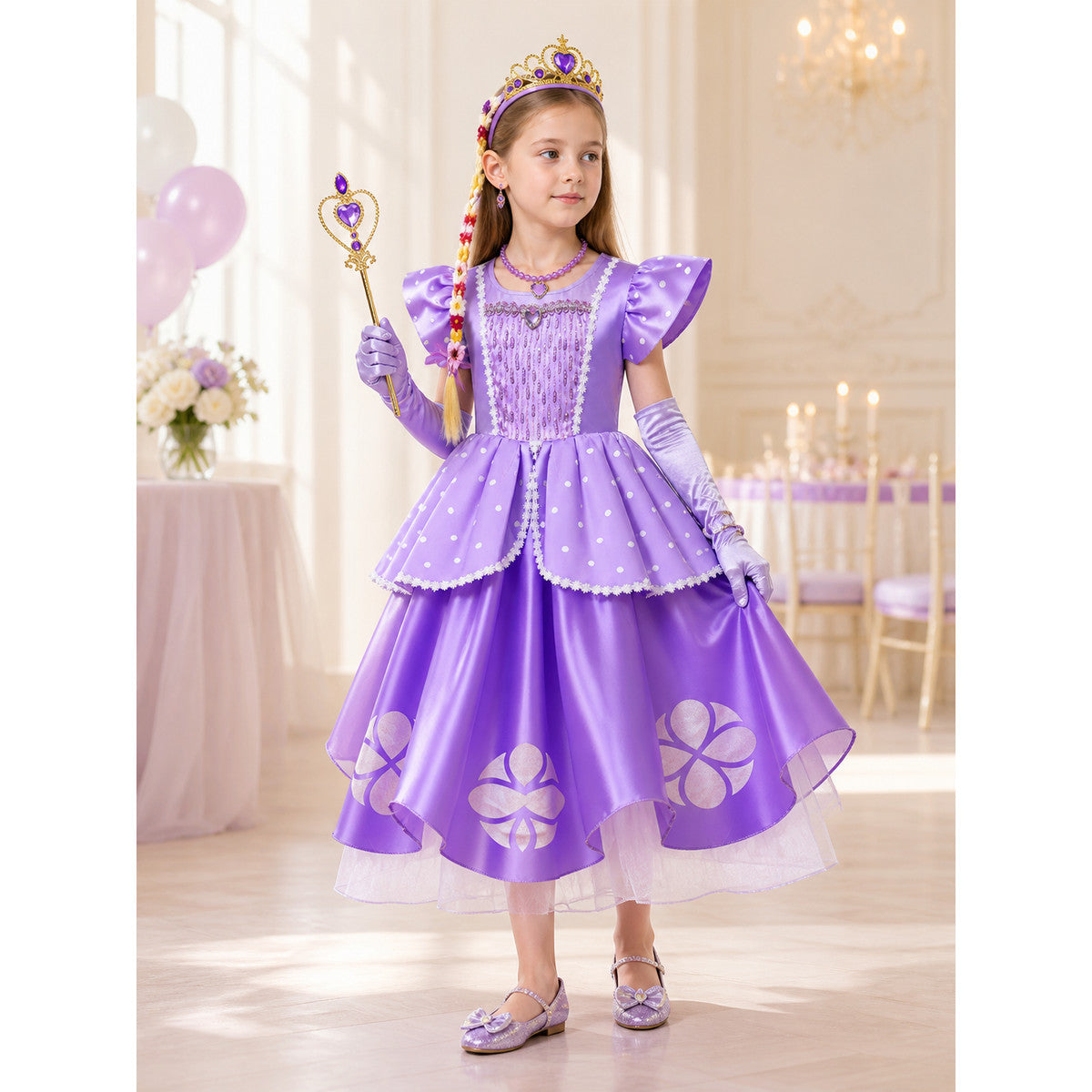 Purple Princess Costume for Halloween lifestyle view