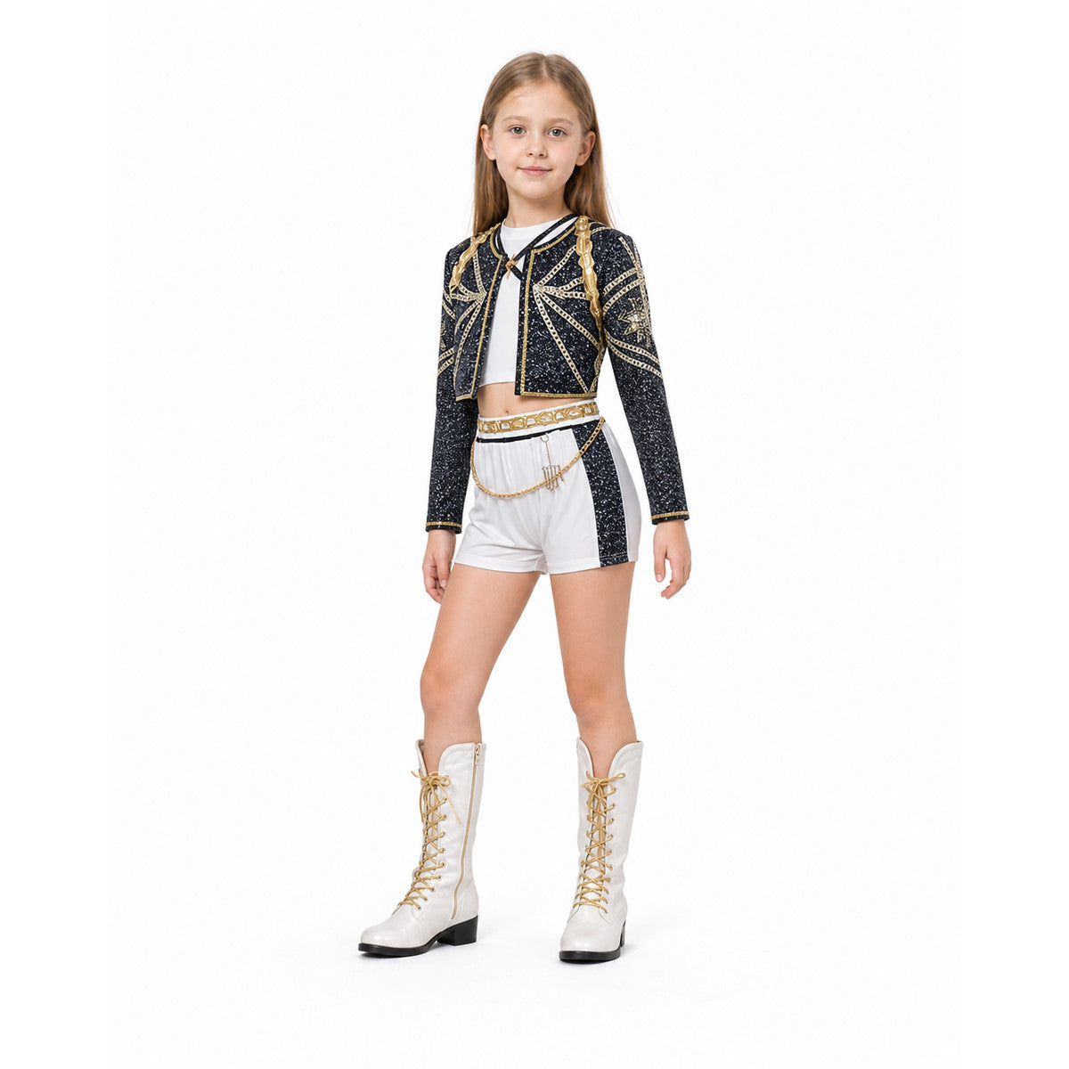 Stage costume with a short jacket and white shorts Costumes detail
