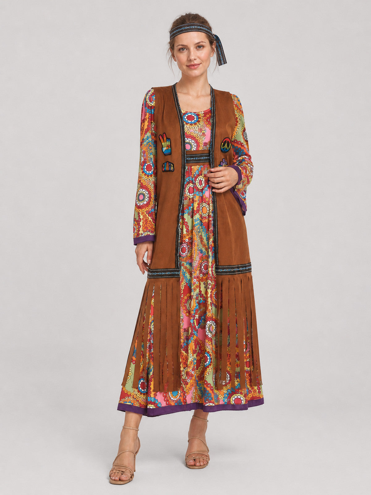 Retro Disco Stage Costume with Fringe