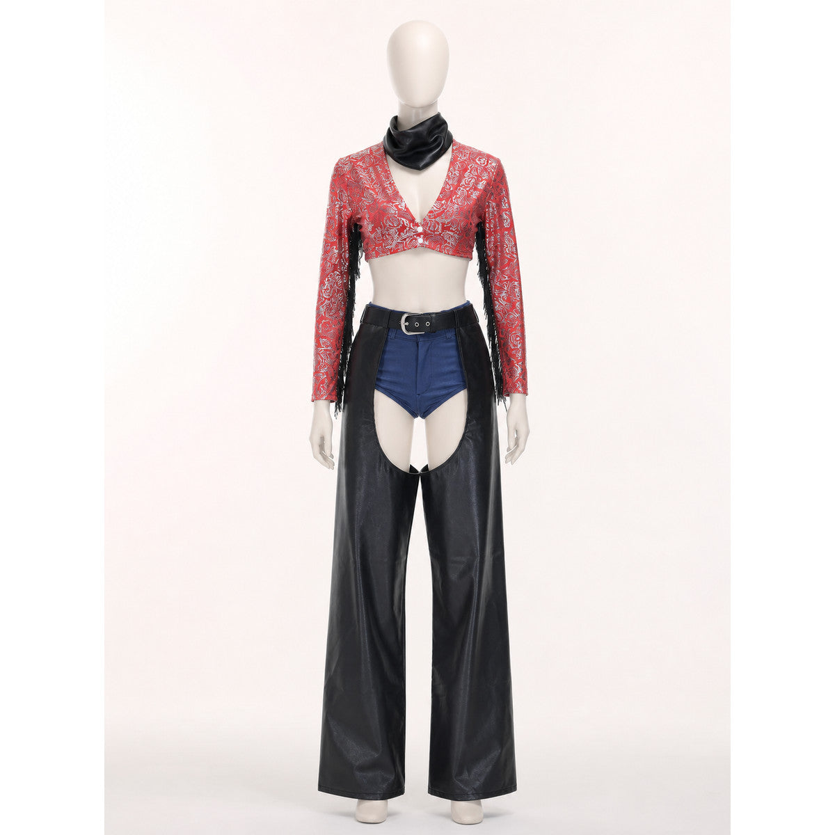 Pirate Costume with Short Sleeves and Wide-Leg Pants