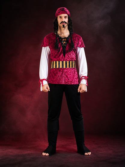 Pirate Costume with Bandana for Halloween main product view