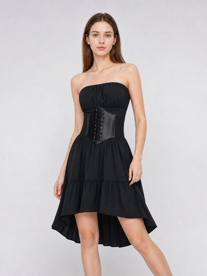 Black Lace-Up Corset Belt for Styling Outfits product detail