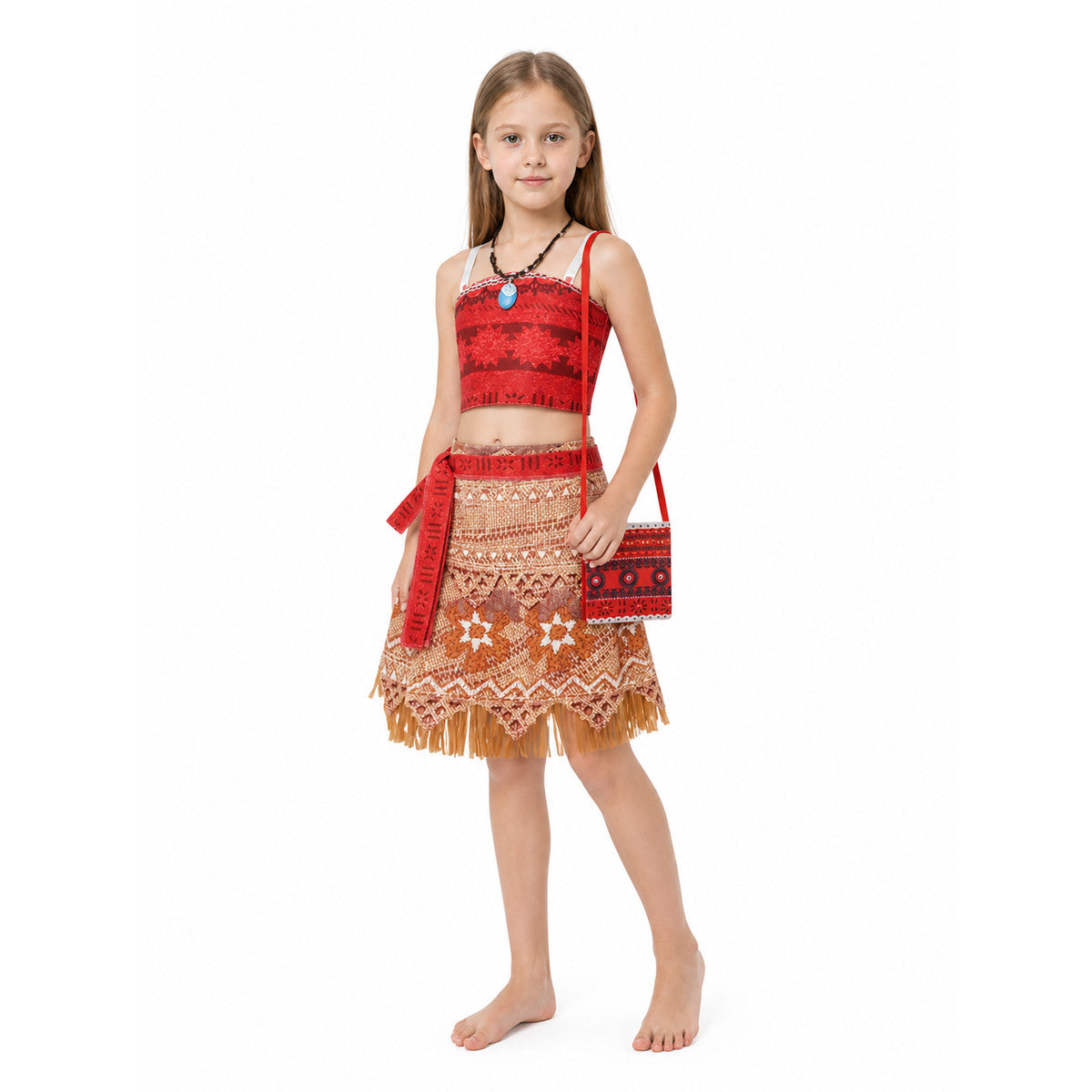 Moana Halloween Costume with Top and Skirt Costumes detail
