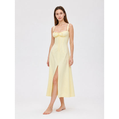 Thin-Strap Dress with a Square Neckline