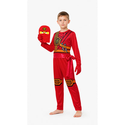 Ninja Costume Jumpsuit with Mask and Gloves Costume Masks detail