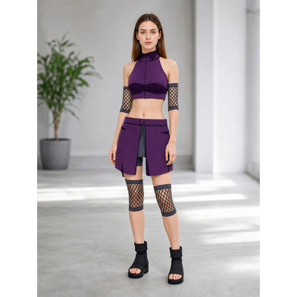 Yamanaka Ino Cosplay Costume: Top, Shorts, and Accessories