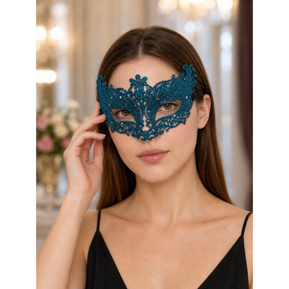 Masquerade Eye Mask with Glitter and Stars lifestyle