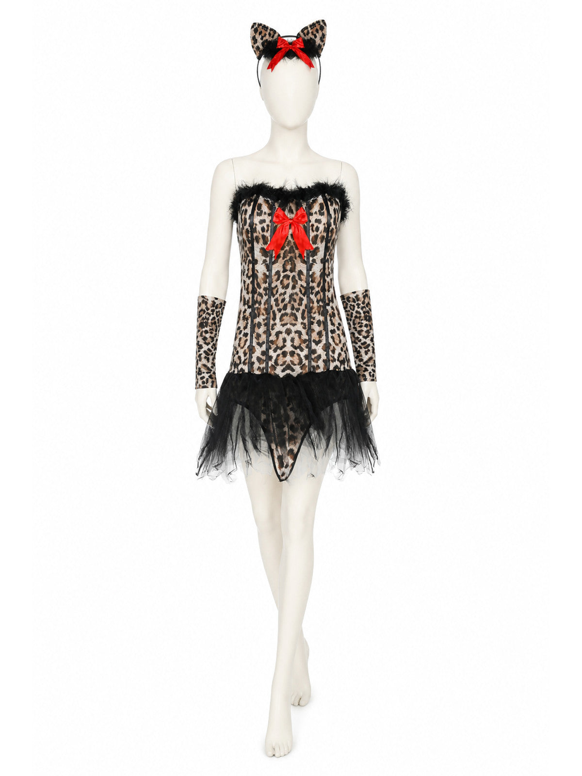 Cat Costume with Leopard Print and Ears Costumes detail
