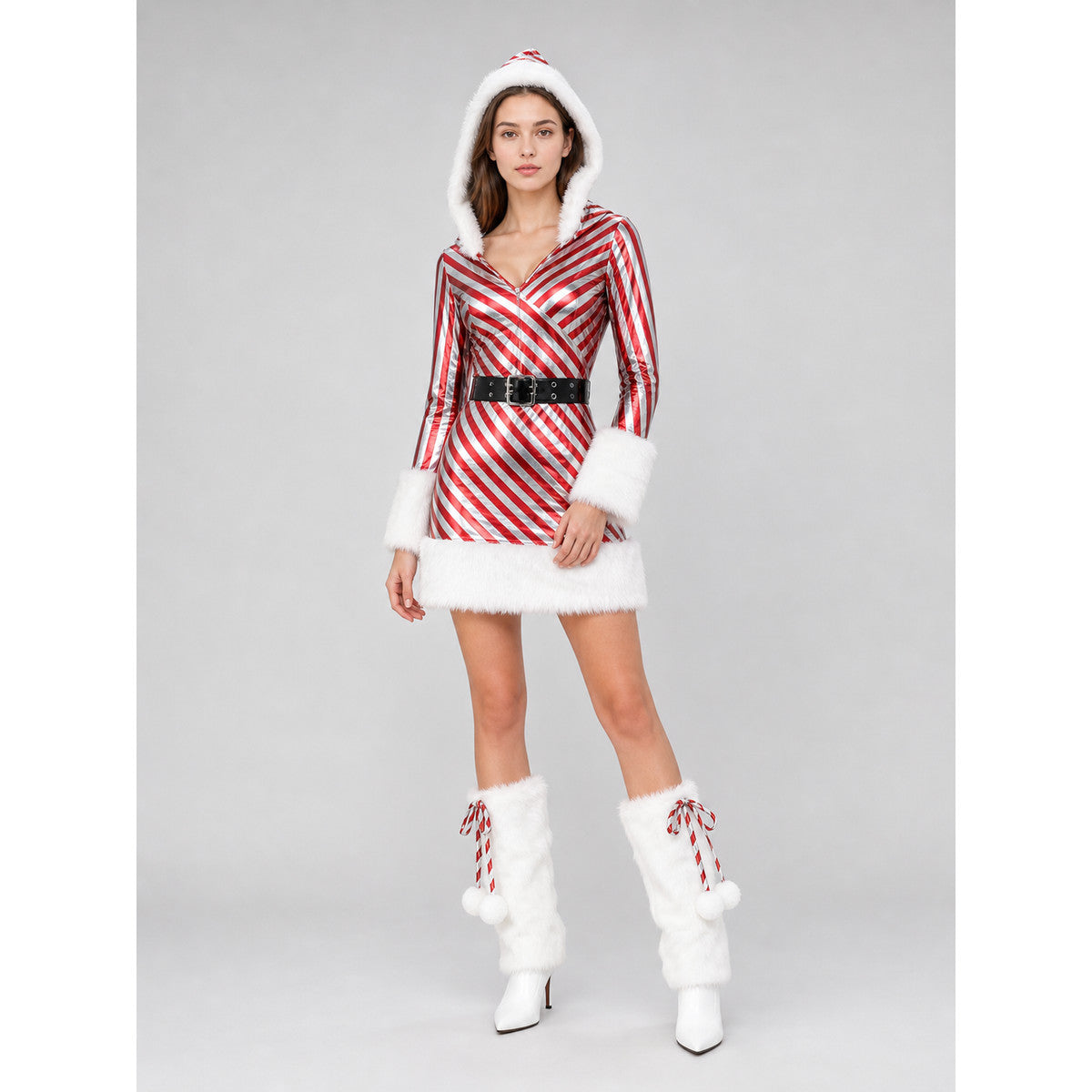 Holiday costume dress with a hood and belt Costume Dresses detail