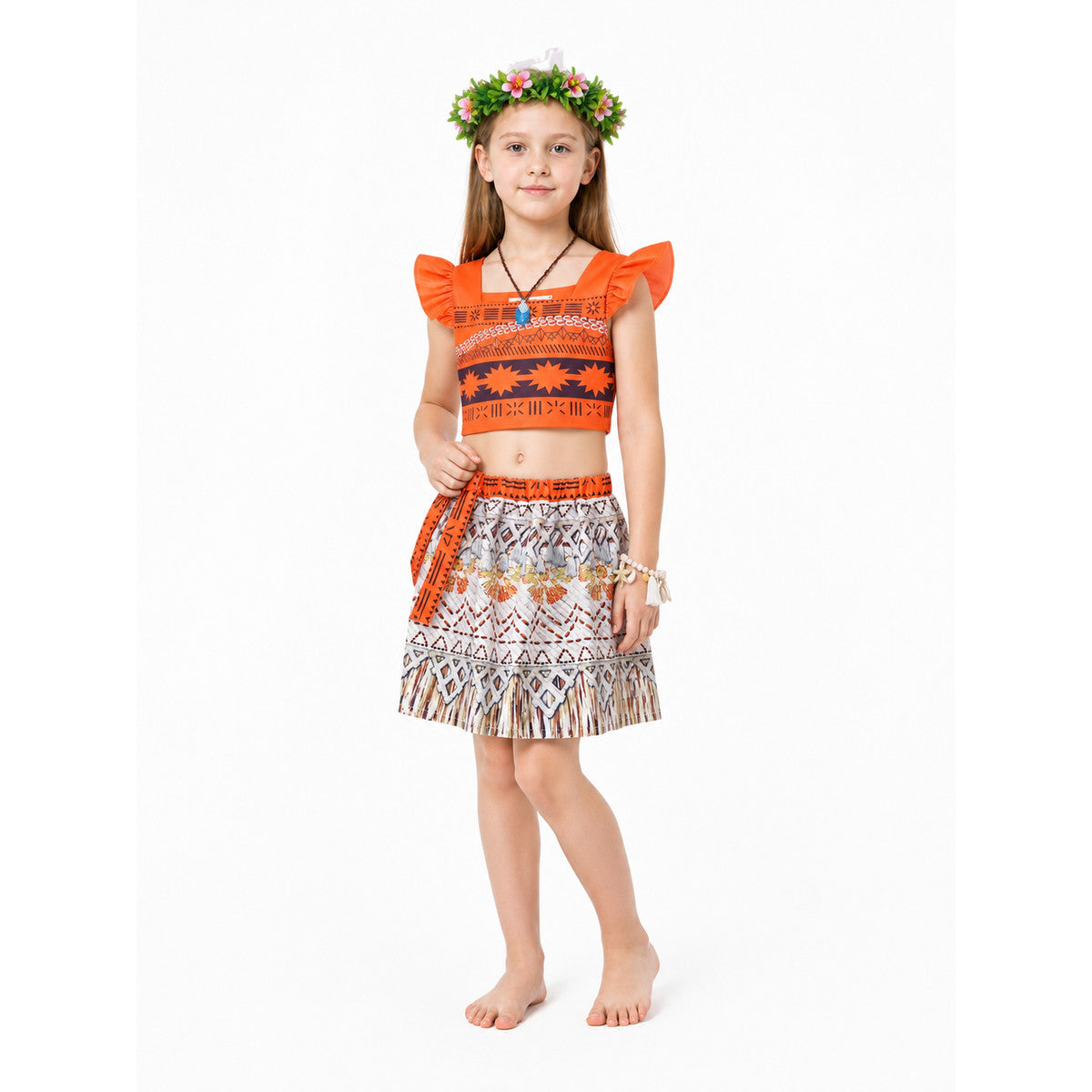 Children's Carnival Costume with Printed Top and Skirt Costumes detail