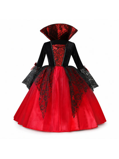 2025 Girls Cosplay Vampire Halloween Dress For Kids Ghost Bride Gothic Costume