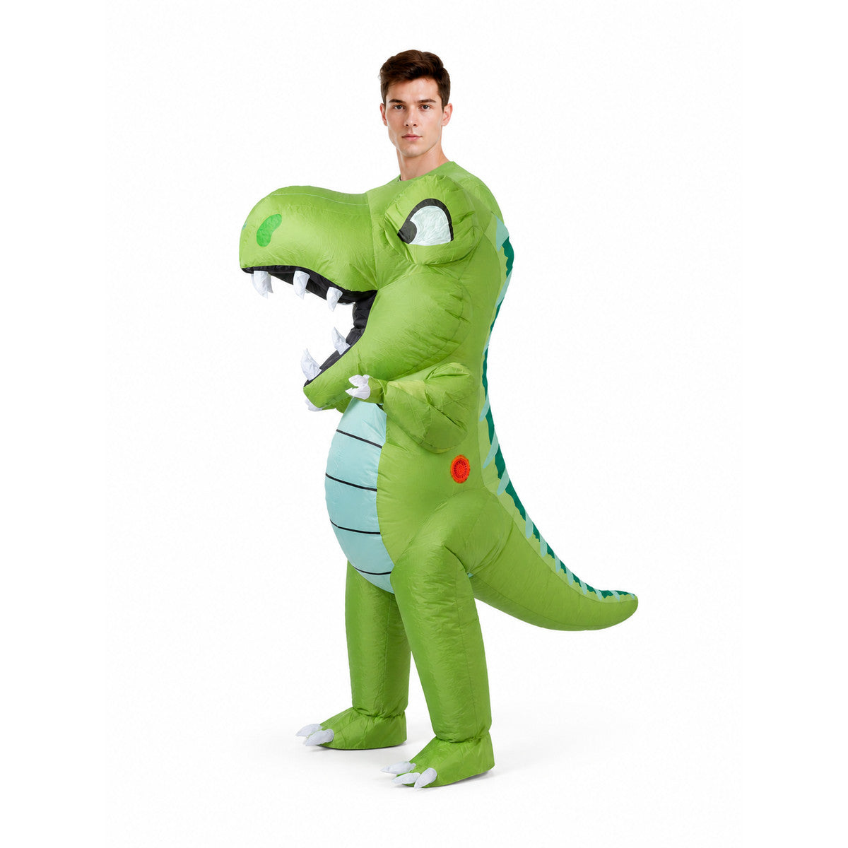 Green Dinosaur Costume with Tail and Eyes Costumes detail