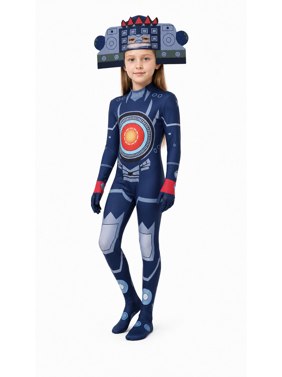 Skibidi Toilet TV Man Cosplay Jumpsuit