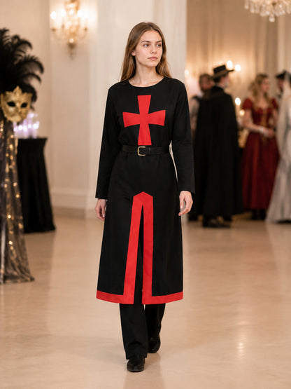 Medieval Knight Carnival Costume with a Red Cross lifestyle view