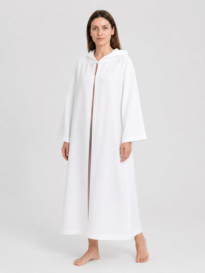 White Hooded Robe with a Star Wars Theme for Cosplay Costumes detail