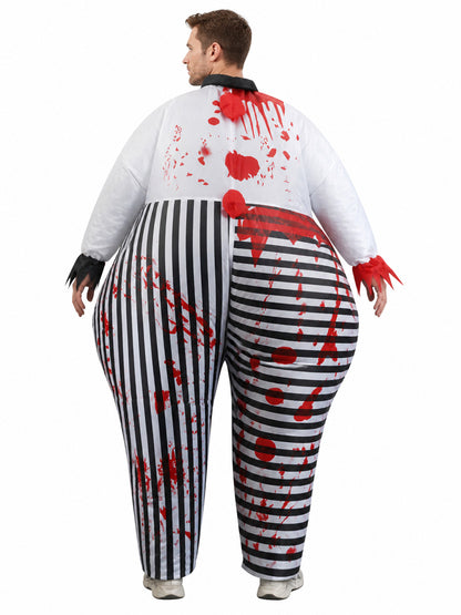 Inflatable Clown Costume with Blood for Halloween back view