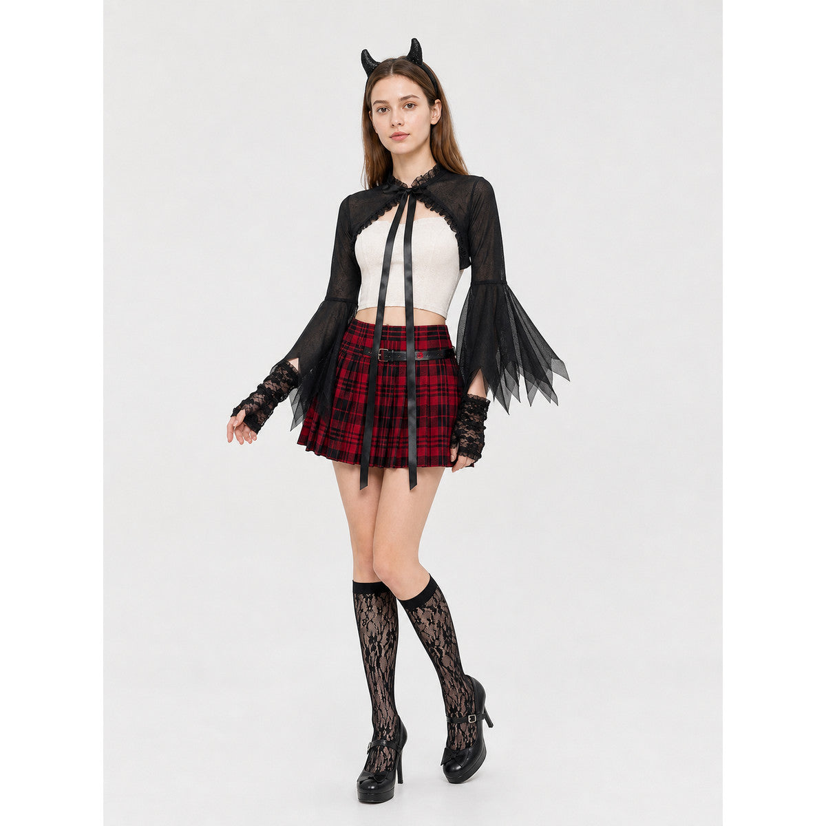 Accessory Set: Horns, Gloves, Stockings, and Cape