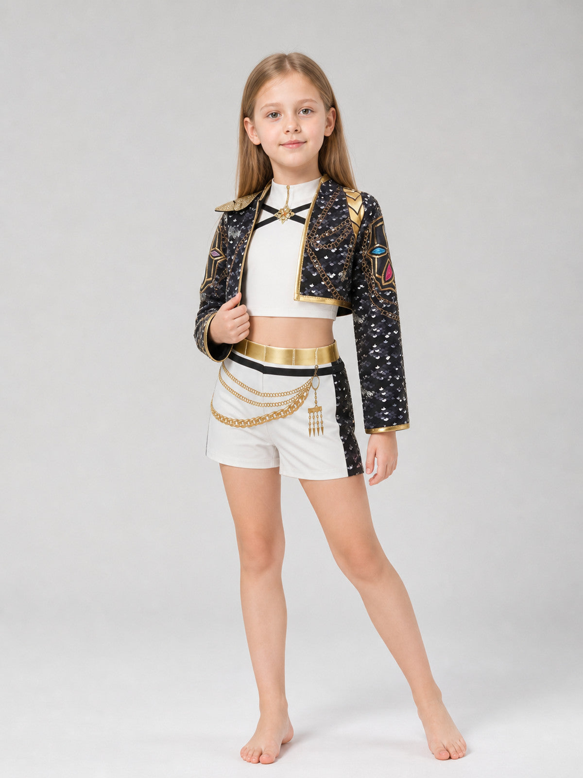 K-POP Cosplay Costume, Black and Gold Stage Set