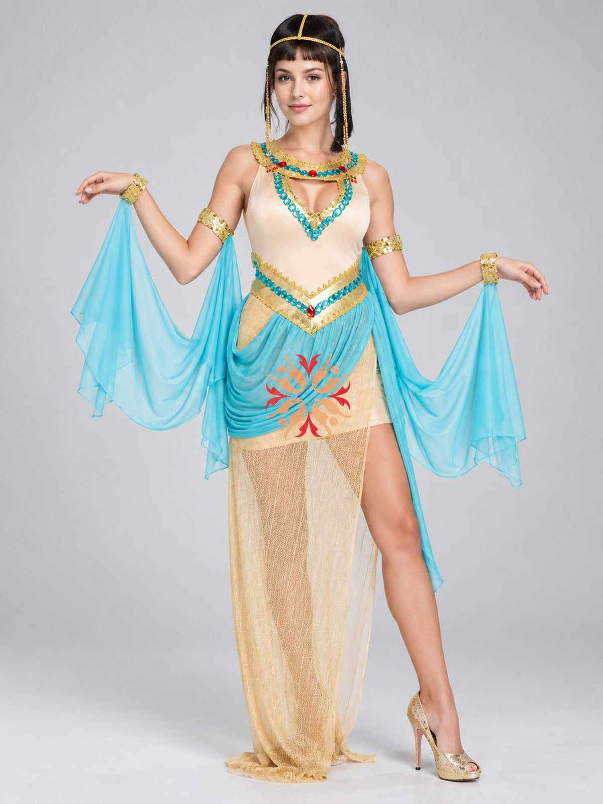 Egyptian-Style Carnival Costume with Headpiece