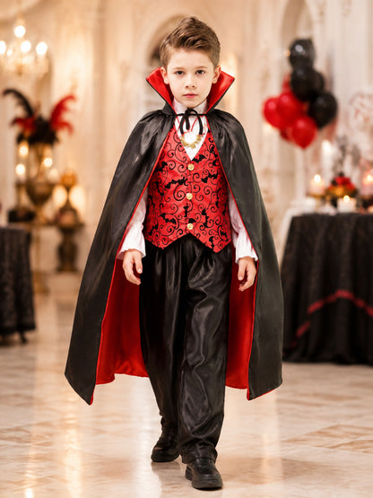 Children's Vampire Costume with Cape lifestyle view