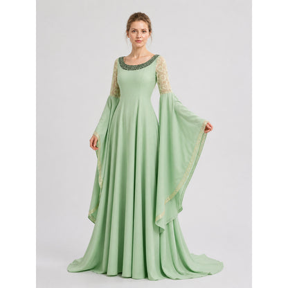 Cosplay Dress with Long Sleeves and a Train Costume Dresses detail