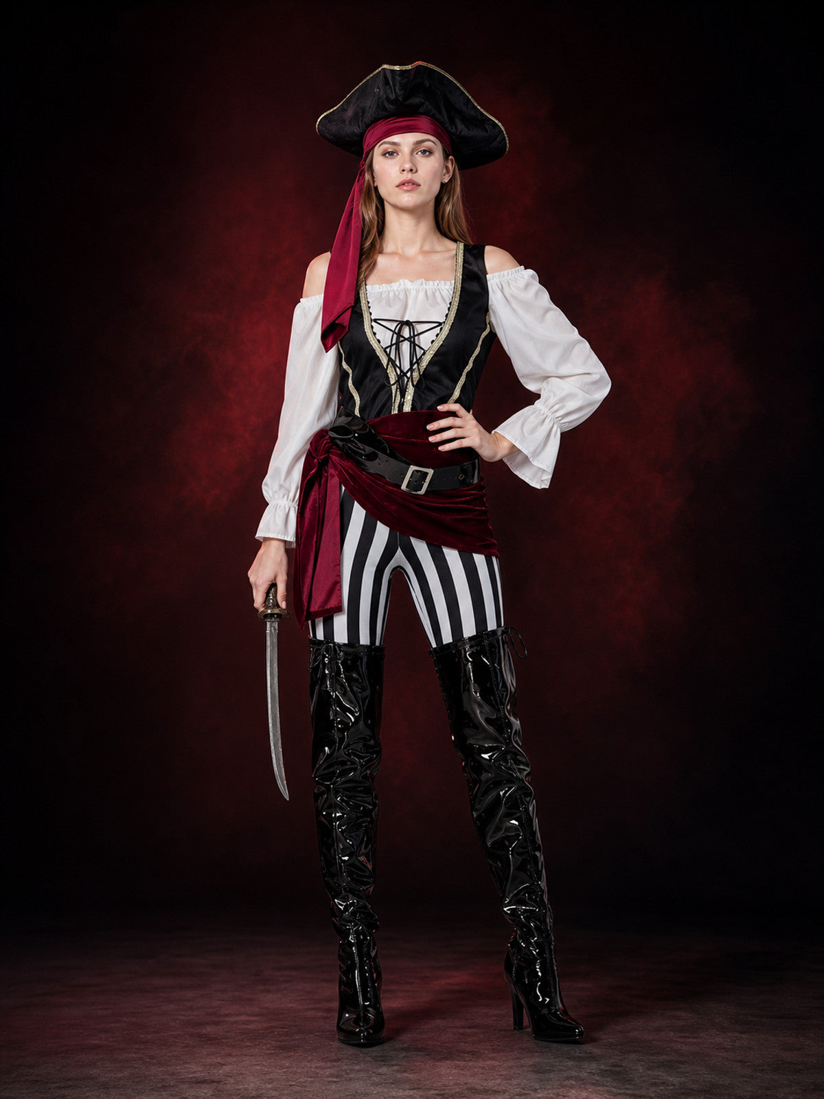 Caribbean-Style Pirate Costume for Halloween main product view