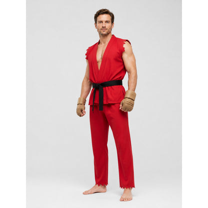Street Fighter Cosplay Costume: Sleeveless Top, Pants, Belt Costumes detail