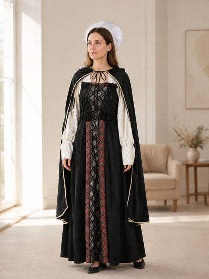 Medieval Costume with Cape for Halloween Cosplay lifestyle view