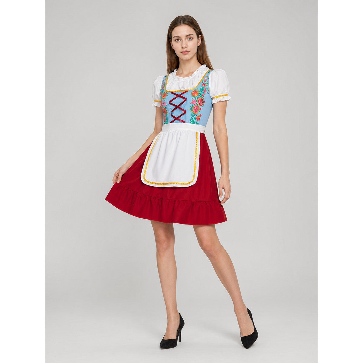 Oktoberfest-Style Folk Costume with Apron Costumes detail