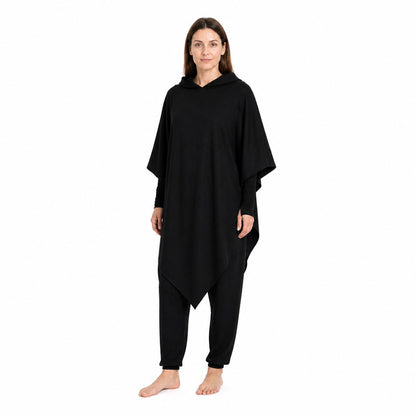 Black Vampire Costume with Hood and Pants Costumes detail