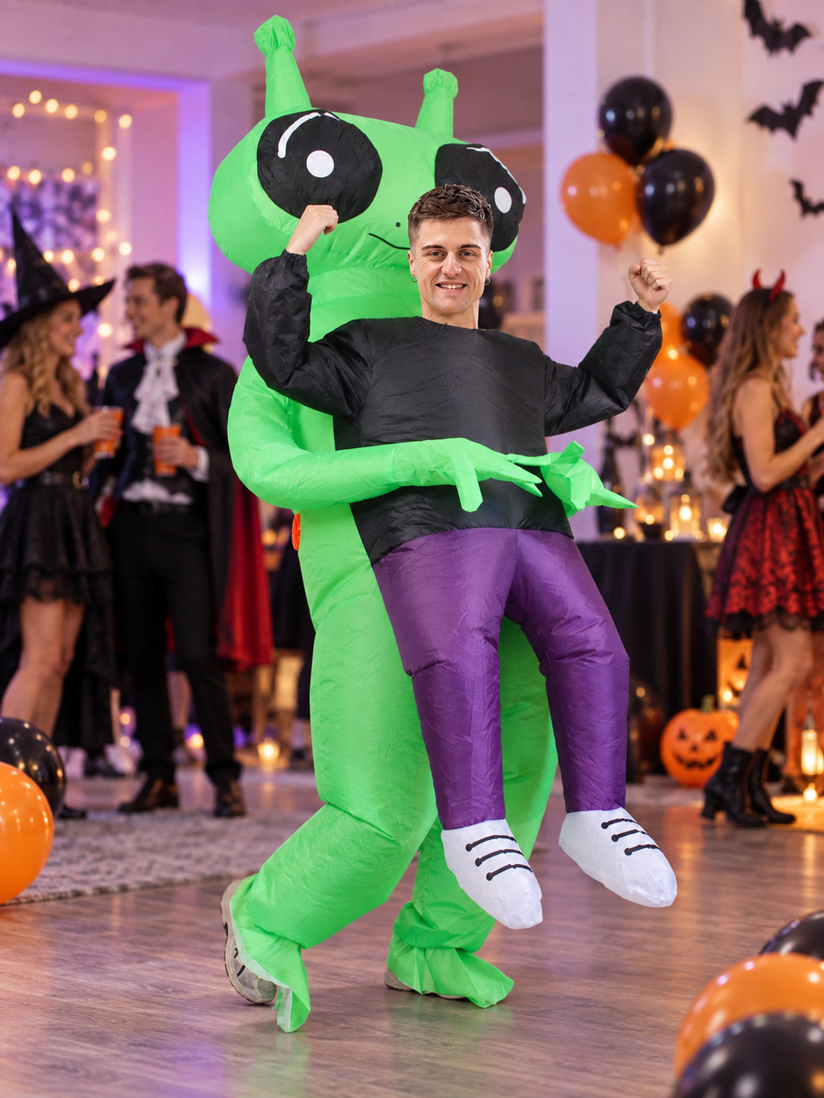 Inflatable Alien Costume Green with Fan