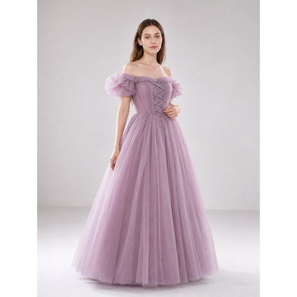 Floor-Length Princess Dress with a Full Skirt and Lacing lifestyle