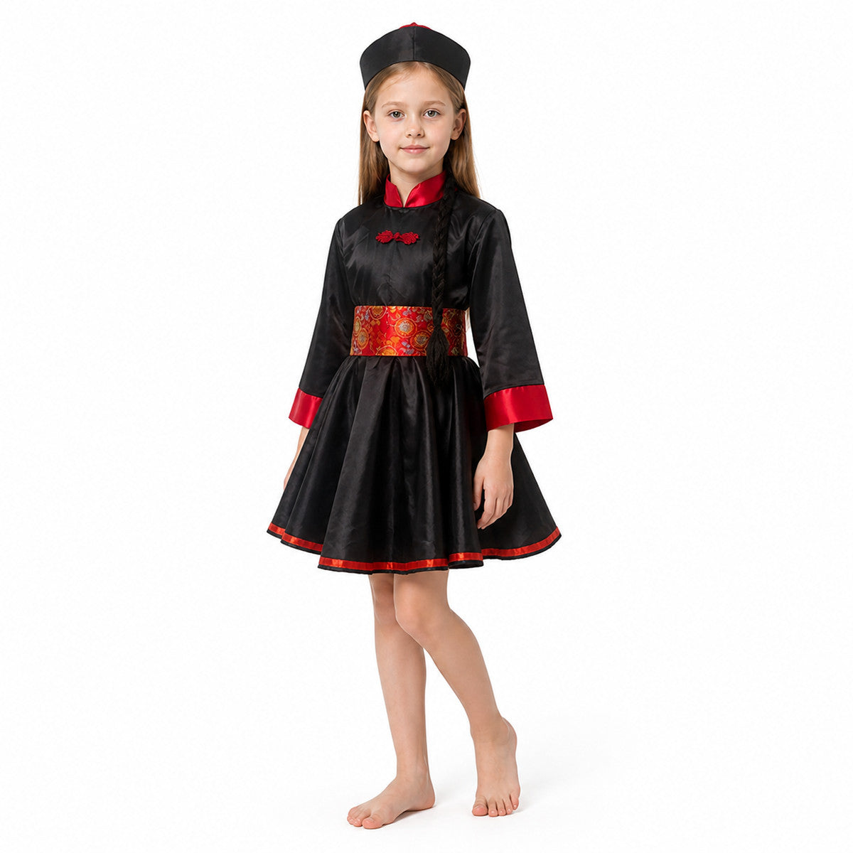 Zombie Costume Dress with Red Belt for Halloween Costume Dresses detail