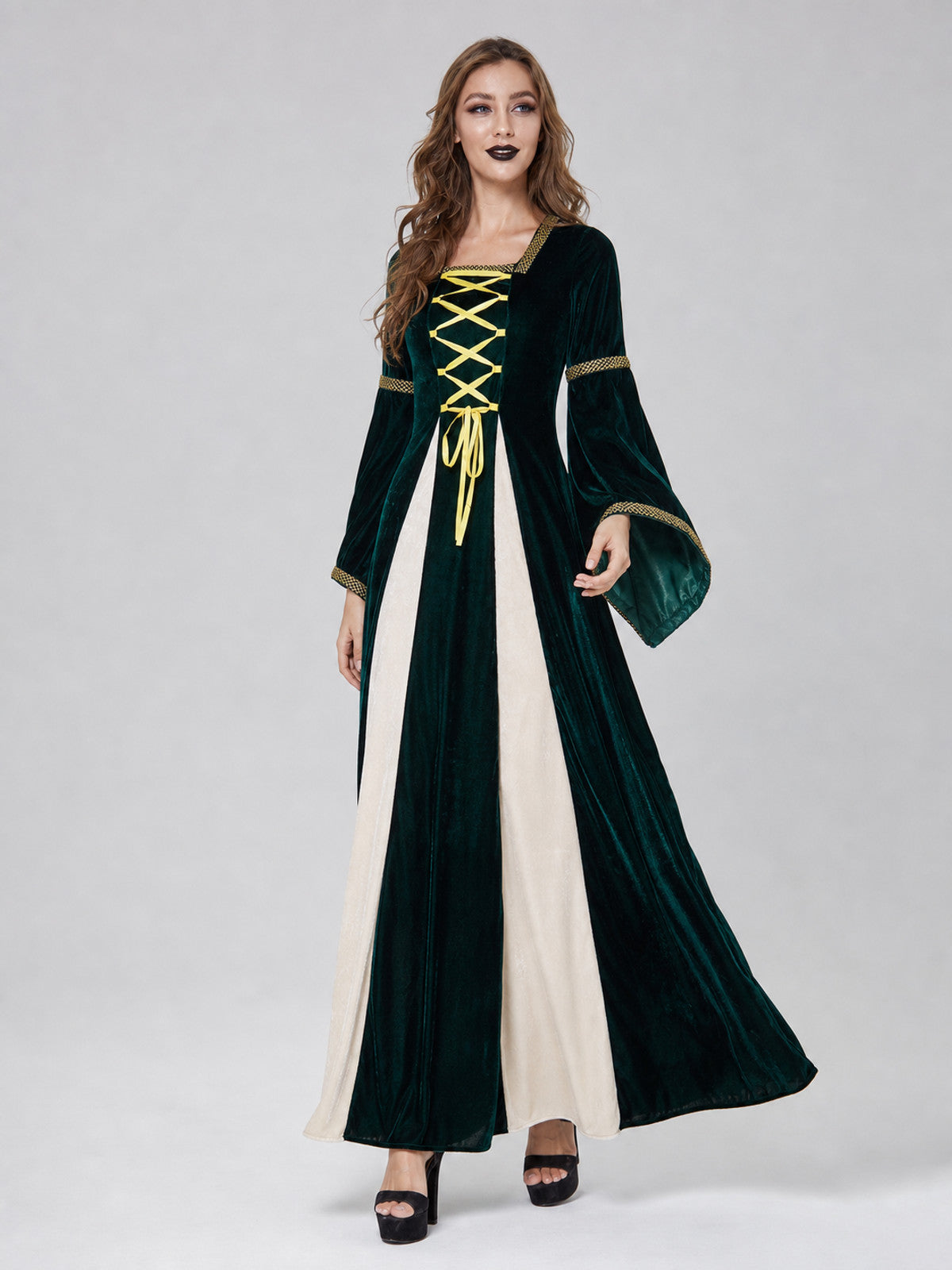 Costume Robe with Gold Lacing and Sleeves