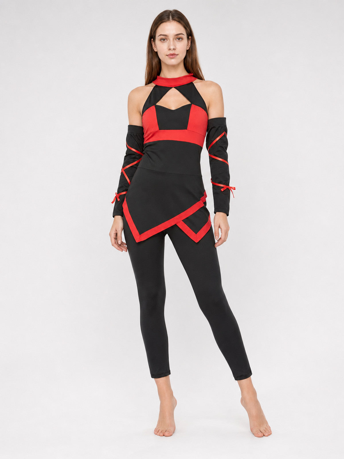 Naruto Ninja Costume, Black and Red Jumpsuit