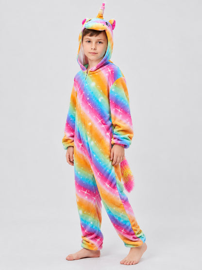 Kids' Unicorn Hooded Kigurumi Pajama