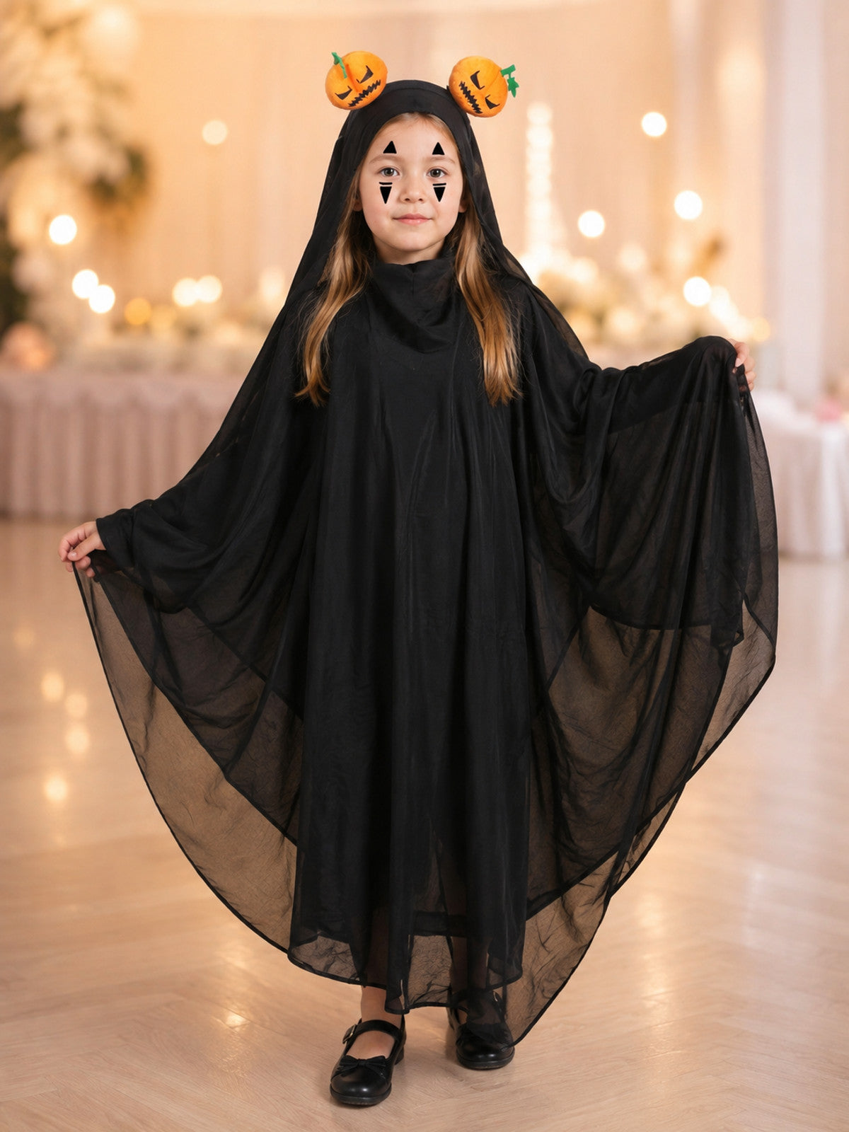 Ghost Costume with Cape and Headband lifestyle view