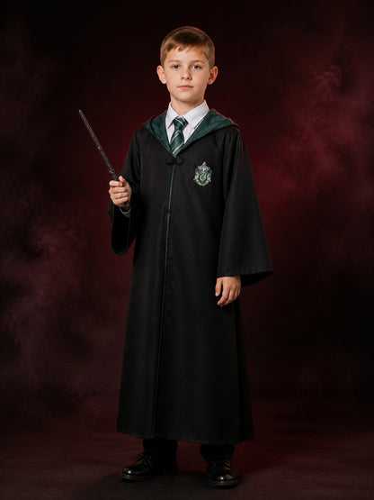 Slytherin Wizard Costume with Robe and Tie for Cosplay main product view