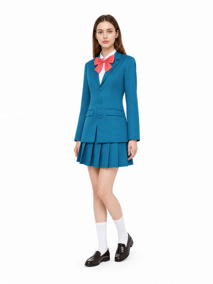 School Uniform Set with Pleated Skirt