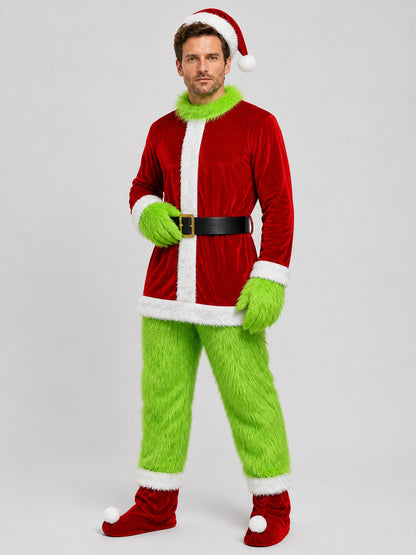 Grinch Costume for New Year's, Green Furry Look