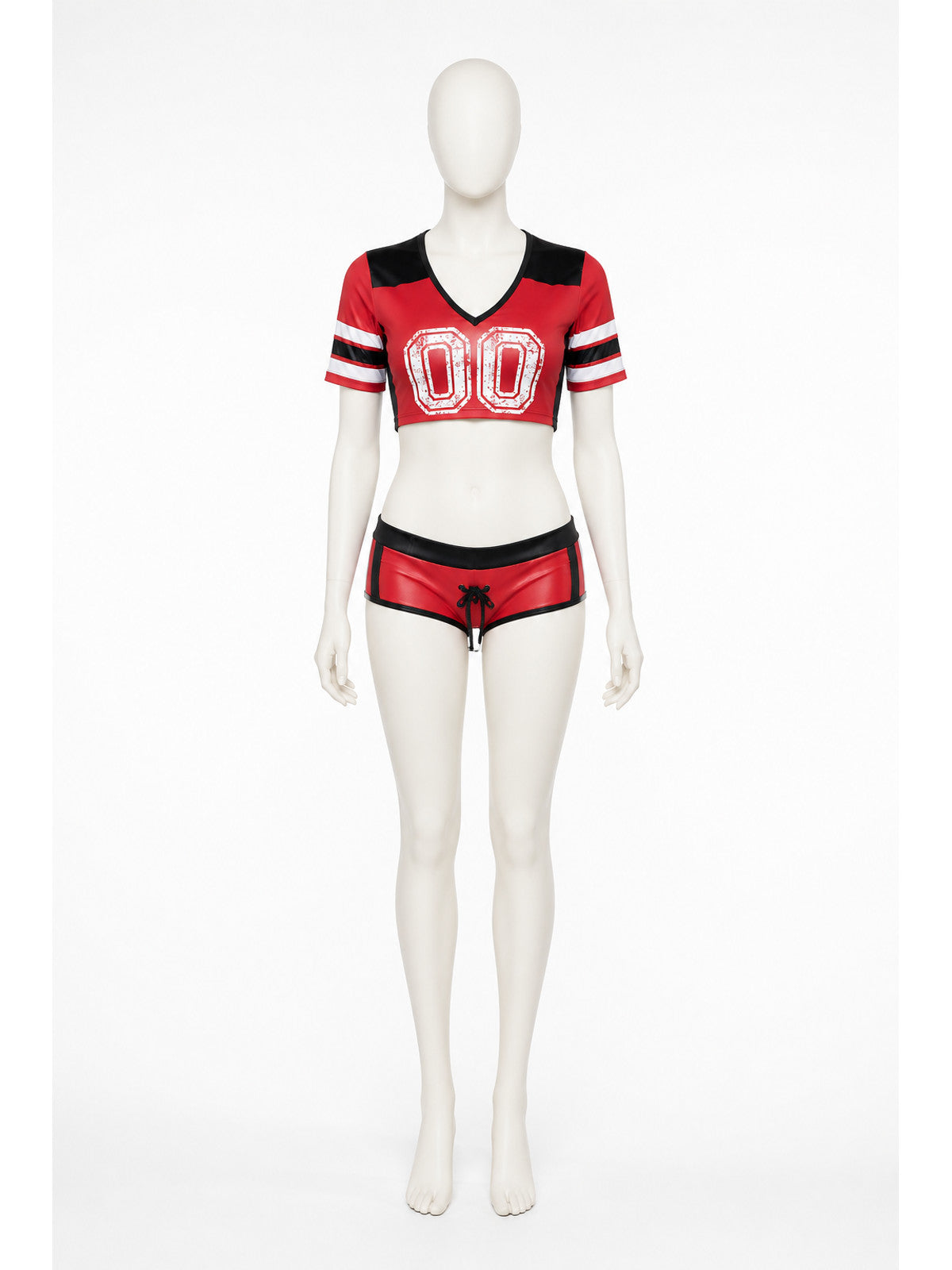 Two-Piece Shorts Set, Red-and-Black Print 00 product detail