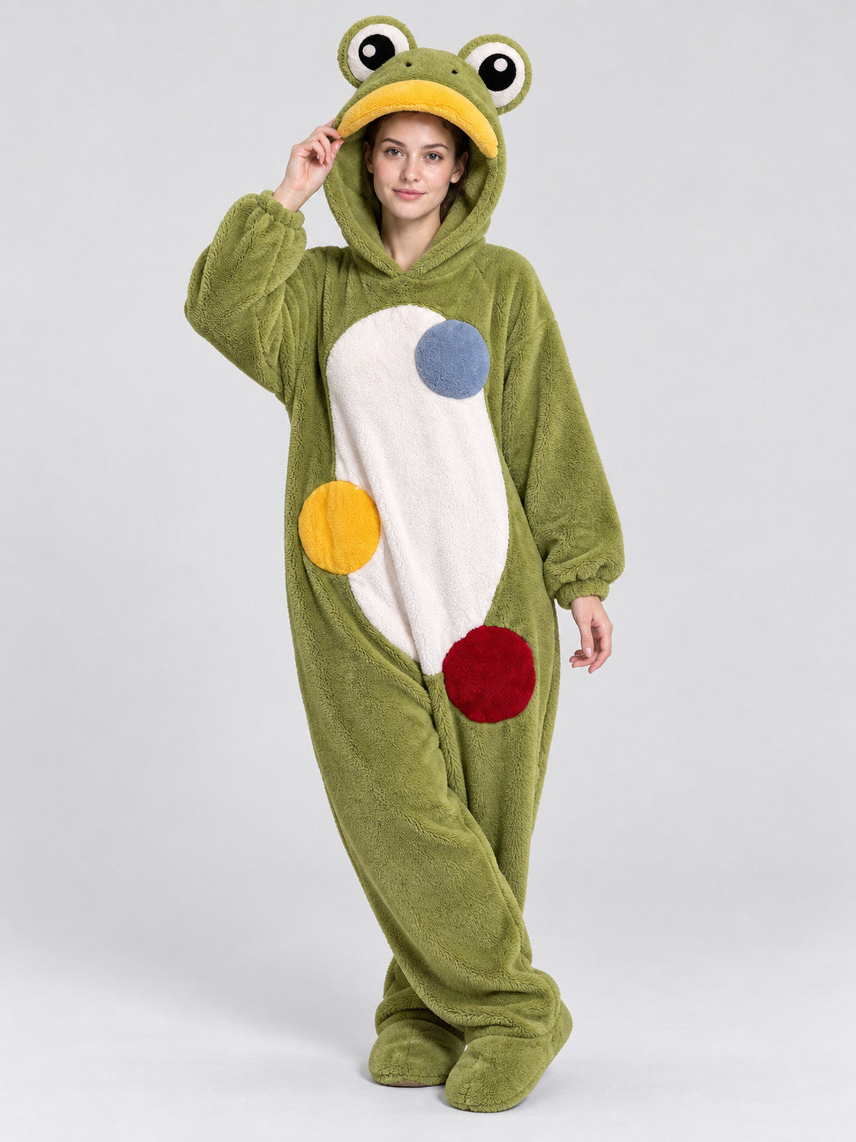 Frog Hooded Pajama Jumpsuit