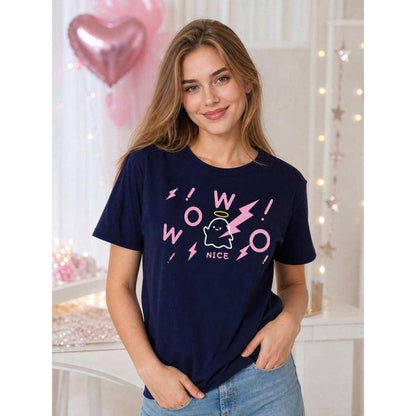Dark Blue Printed T-Shirt for a Carnival Party lifestyle