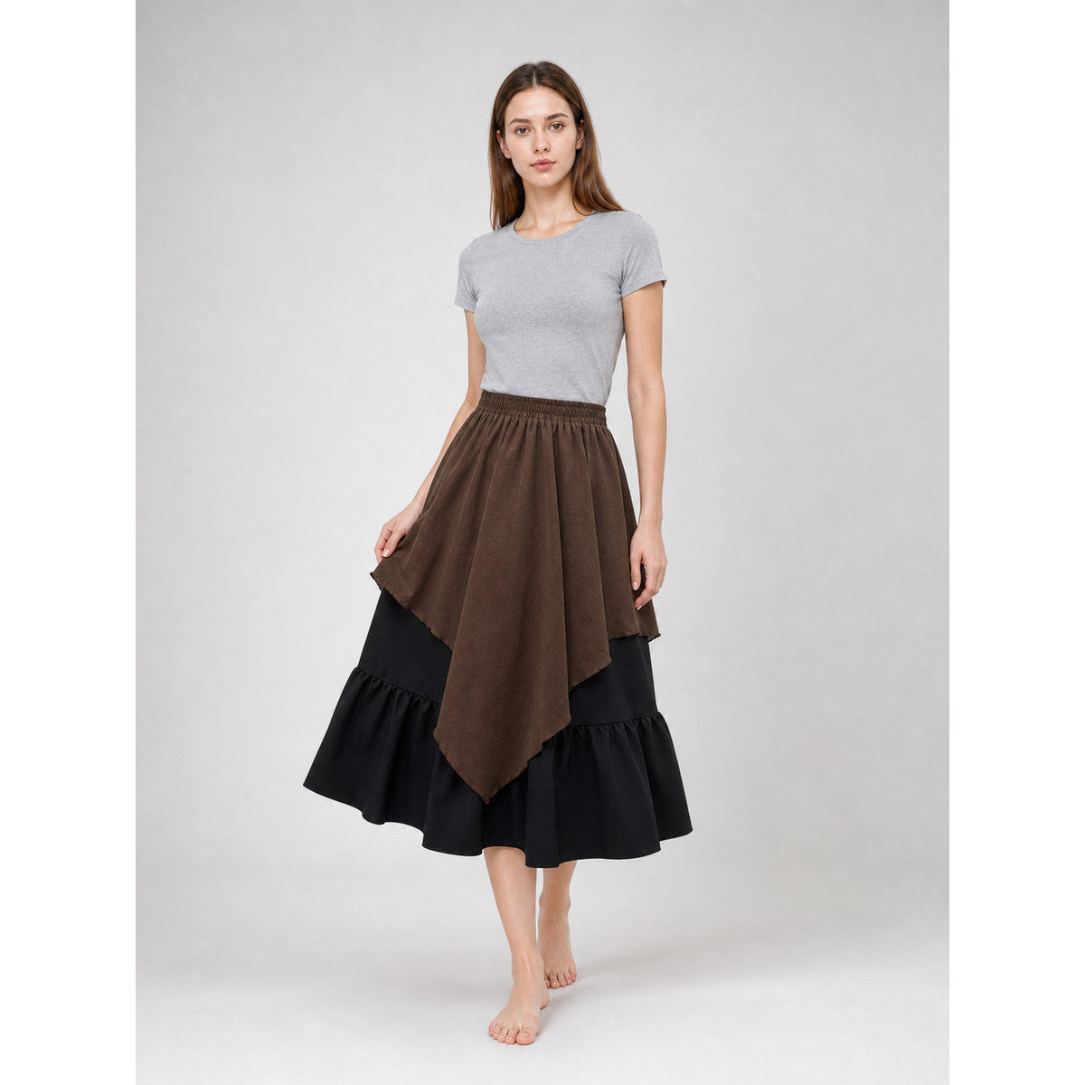 Layered Asymmetrical Boho Skirt